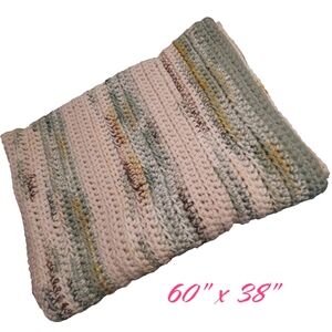MELISSA . Handcrafted Multicolor Knitted Throw Blanket